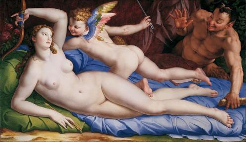 Bronzino venus cupidon et satyre 1553 55