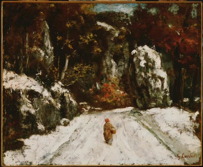 Gustave courbet winter in the jura